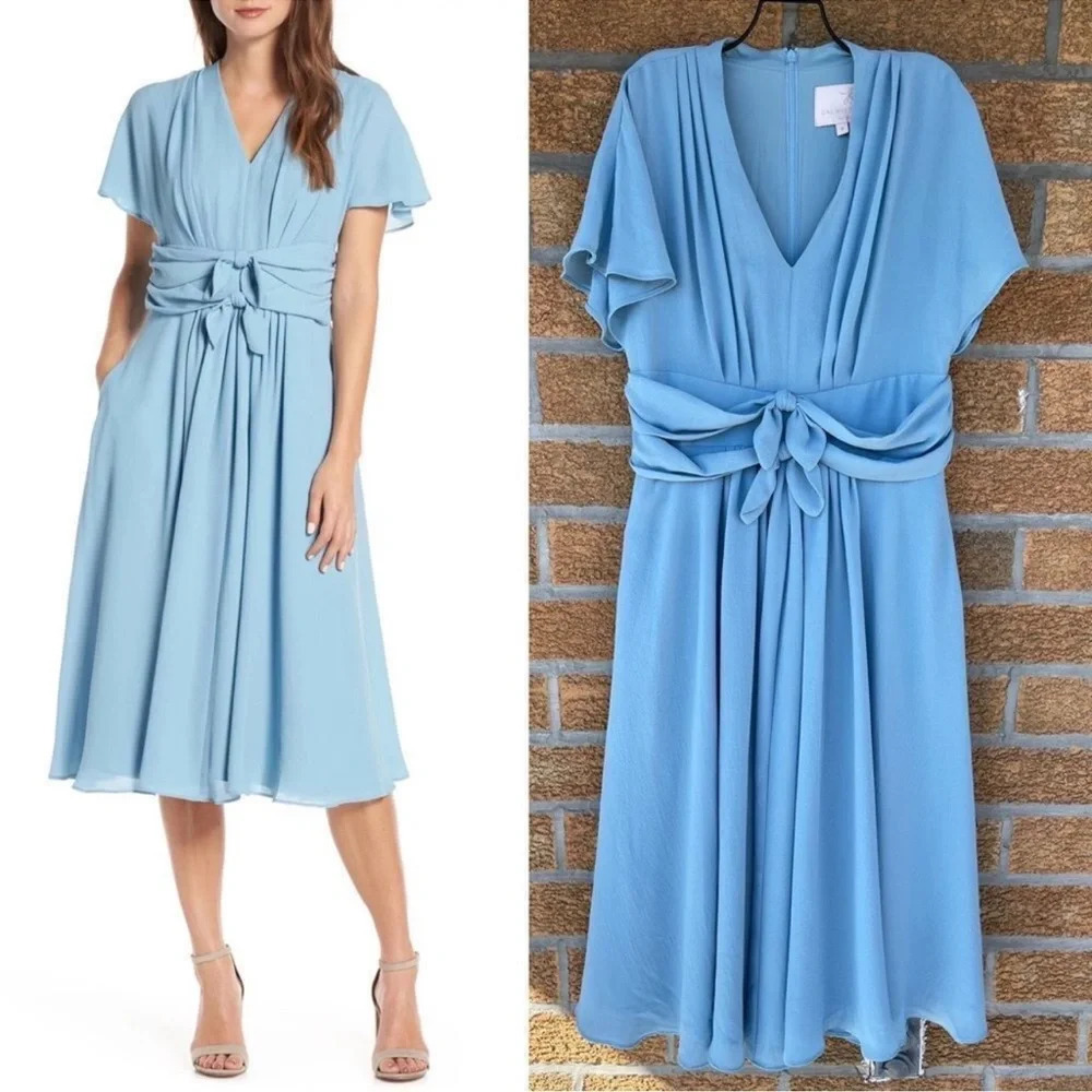 Gal Meets Glam Jane Dress, Soft Blue size 8
